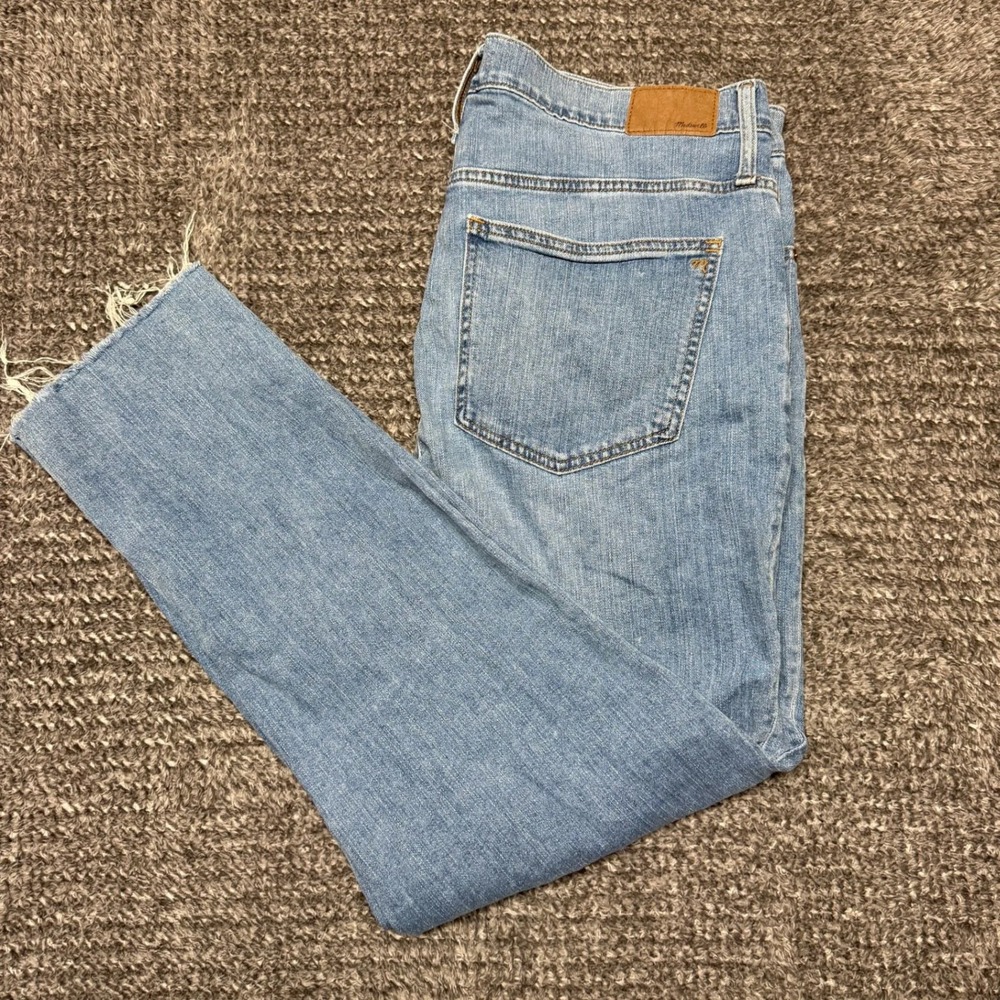 Madewell Womens The Perfect Vintage Jean 33 Distressed Raw Hem Light Wash‎ Denim